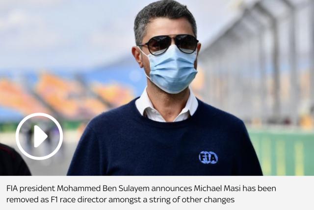 马西被免去F1赛事总监职位 这两个月内发生了什么